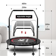 Foldable Mini Trampoline 40 48in for Adults Kids