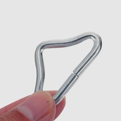 50Pcs Durable Trampoline Triangle Ring Buckles Silver Galvanized Steel