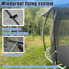 12FT Dome Trampoline Canopy Cover for Backyard Trampolines, 600D Heavy-Duty Wate