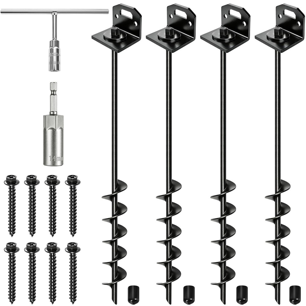 24″ Mobile Home Anchors Black