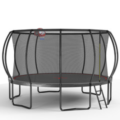 YC 14FT Durable Trampoline Pumpkin Outdoor Trampoline with Basketball Board Hoop