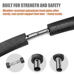 2PCS Trampoline Curved Poles, Universal Trampoline Replacement Enclosure Poles