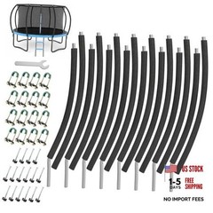 Trampoline Poles Replacement, Fit for 8-ft Frame, Universal Curved Enclosure 16