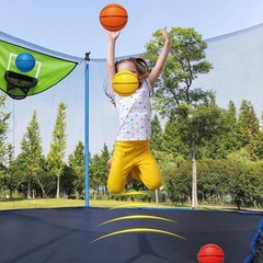 Trampoline Basketball Hoop, with Pump and 4 Mini Balls, Easy to Install, Univ…