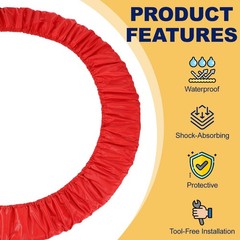 Trampolines Spring Cover 6 Holes Trampolines Replacement Cover 40″ & Red