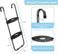 Trampoline Ladder, 2 Steps with Wide Steps, Trampoline Storage Bag, Universal…