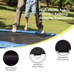 Costway Replacement Trampoline Mat Fit 14ft Frame w/80 V-Hooks Using 5.5″ Spring