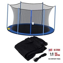 Trampoline Net Replacement, 12ft 13ft 14ft 15ft Round Frame 14 feet – 6 Poles