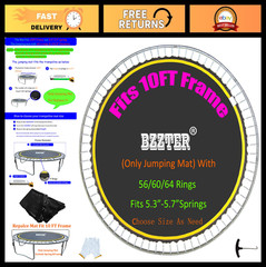 10ft Trampoline Replacement Mat – Durable, 8 Rows Stitching, Includes Spring Too
