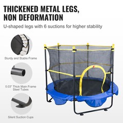 VEVOR 5FT Trampoline for Kids Toddler Trampoline & Enclosure Net Basketball Hoop