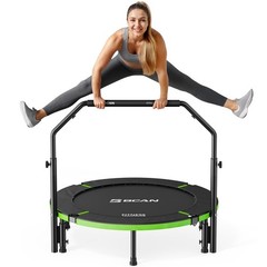 SP3 40″/48″ Foldable Mini Trampoline, Rebounder Trampoline for Adults, U/T Ad…