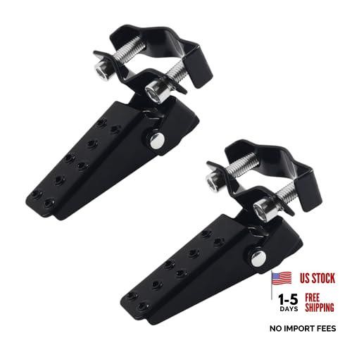 2PCS Foldable Motorcycle Foot Pegs,2026 Upgraded Clamp-On Motorcycle Foot