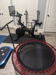 Bellicon 49″ RED Trampoline Rebounder Foldable Legs, T-bar