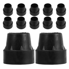 16 Pcs Round Trampoline Replacement Legs Base for Rubber Pole Tips
