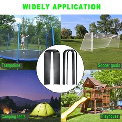 12 Inch Heavy Duty Trampolines Wind Stakes Garden Stakes U-Shaped High Wind S…
