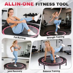 40″ Mini Fitness Exercise Rebounder Trampoline for Adult Indoor/Garden Workout