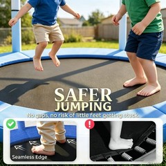 Kids Safety Trampoline with Enclosure Net, 55″ Diameter, 99 lbs Capacity
