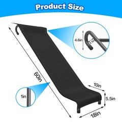 Trampoline Ladder Slide Kit, Universal 3 Steps for 10FT-16FT Trampolines – Easy