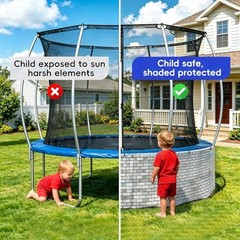 Weather Resistant Trampoline Skirt for 12ft and Larger Tool Free