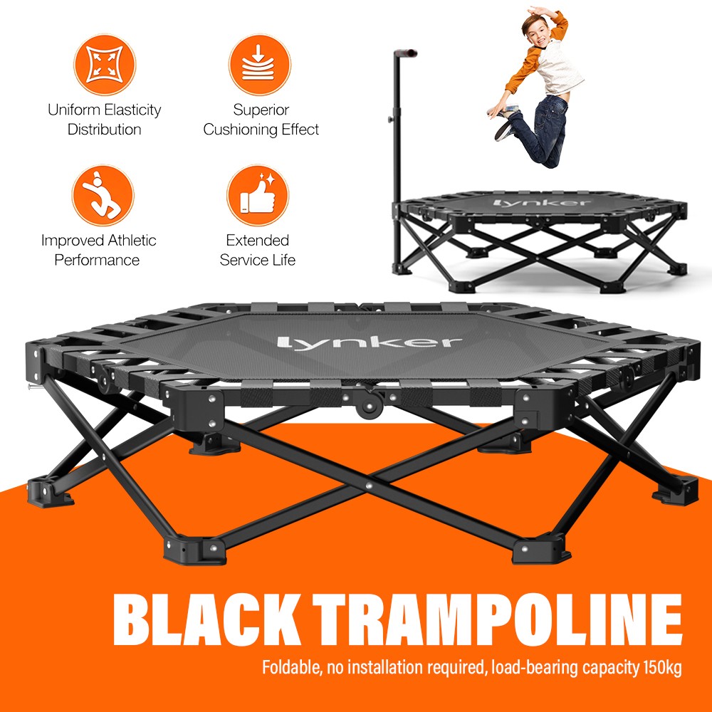40″ Foldable Mini Fitness Trampoline – Indoor Exercise Rebounder for Adults