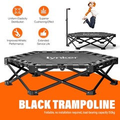 40″ Foldable Mini Fitness Trampoline – Indoor Exercise Rebounder for Adults