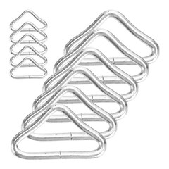 30Pcs Durable Zinc Steel Trampoline Buckles Portable Triangle Rings Outdoor Use