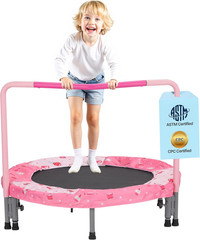 36″ Kids Trampoline, 3FT Indoor Outdoor Trampoline, Foldable Mini Trampolines wi