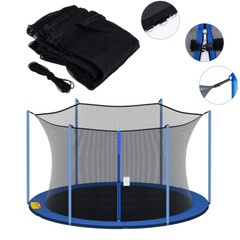 Replacement Safety Net Enclosure 12/13/14/15Ft Round Trampoline With 6-8 Poles