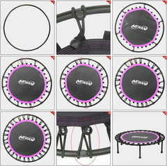Newan 40″-48″ Silent Mini Trampoline Fitness Trampoline Bungee Rebounder Jumping