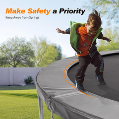 Trampoline Pad Replacement 16 15 14 13 12 10 8 Foot, Waterproof Safety Spring Co