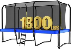 Zupapa 1800LBS Weight Capacity Rectangle Trampoline 10x17FT 9X15FT 8X14FT