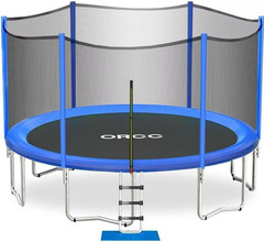 1200LBS Weight Capacity Trampoline 16 15 14 12 10 8 FT for Kids with Safety Encl