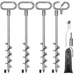 Ground Anchors 17″ Heavy Duty 2/5″ Steel – Secure Trampolines, Swing Sets, Tents