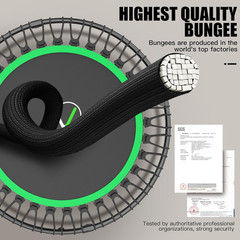 Trampoline, 40″ Mini Rebounder Trampoline for Adults/Kids with 4 Level Adjustabl