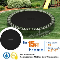 SPORTYOUTH 161″ Trampoline Mat w/ 96 V-Rings (Fits w/ 15′ Frames & 6.5″ Springs)