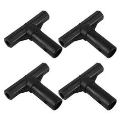 4Pcs Black PP Reusable T Shaped Tube Connectors Trampoline Accessories Set