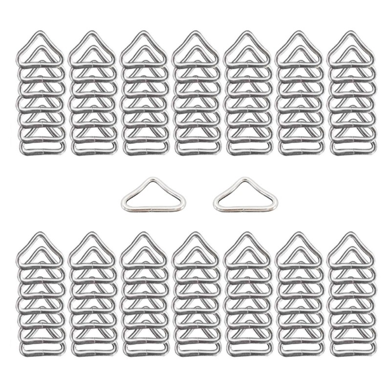 100Pcs 3.8cm Metal Triangular Rings Buckles for Trampoline Replacement Parts