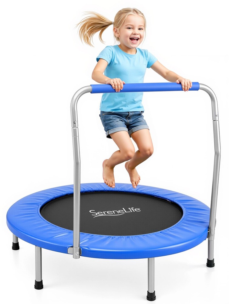 SereneLife 36″ Foldable Trampoline Blue