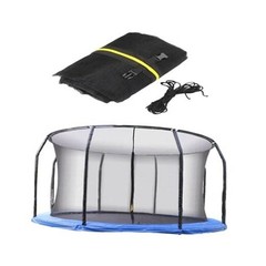 Trampoline Safety Net Replacement, 12FT UV Resistant 12 FT – 8 poles Black