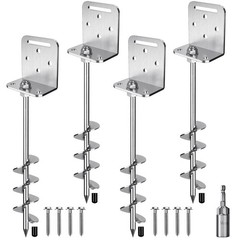 18” Ground Anchors Screw in Earth Anchor 10mm Solid Steel with L Bracket for…