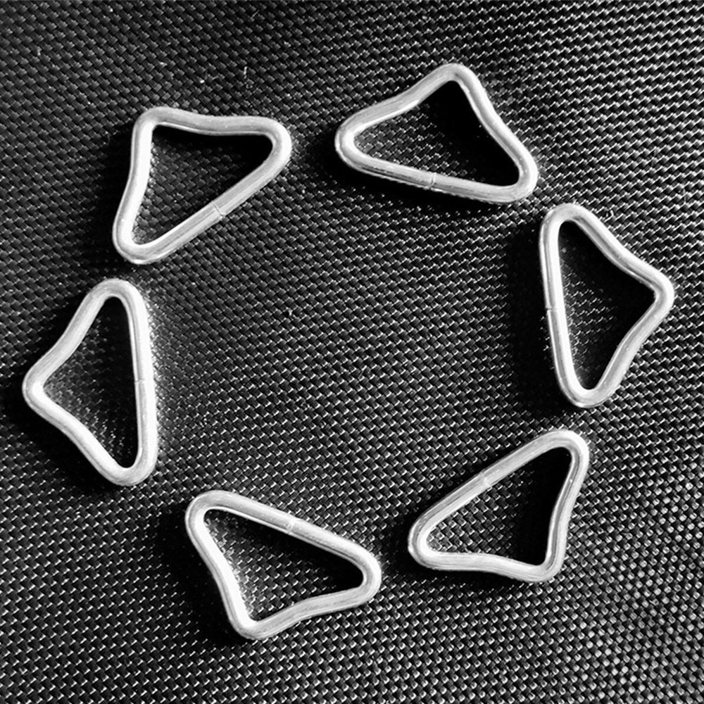 30Pcs Wear Resistant Trampoline Parts Silver Galvanized Steel Triangle Buckles