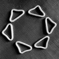 30Pcs Wear Resistant Trampoline Parts Silver Galvanized Steel Triangle Buckles