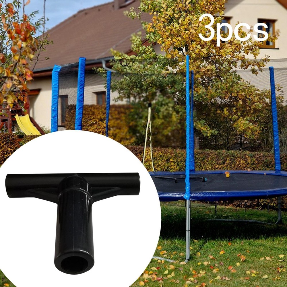 3Pcs Trampoline Enclosure Pole End Caps T Shaped Tube Sleeve