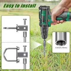 Multi-Purpose Ground Anchors Screw in, Fully Welded Shed Anchor Kit, 30” Ear