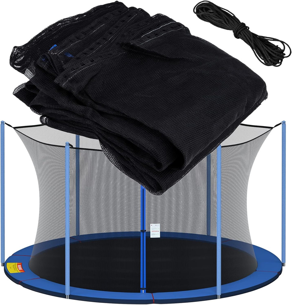 Trampoline Net Replacement for Straight Pole,12Ft 13Ft 14Ft 15Ft round Frame Saf