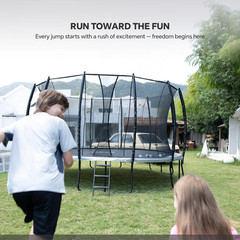 Trampoline Outdoor 14FT with Enclosure, 6 Reinforced U-Shaped Legs wit