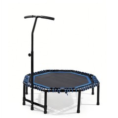 48″ Gym Mini Rebounder Trampoline for Adults Fitness with Adjustable Handle Bar