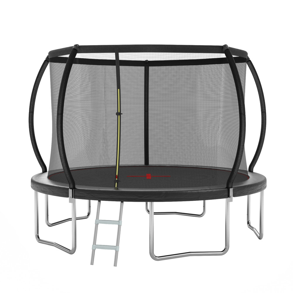 YC 12FT Trampoline Pumpkin- Standard w/5 pcs Durable Net Supporting Pole for Kid