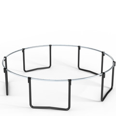 YC 12FT Trampoline w/Safety Enclosure Ladder Basketball Hoop Outdoor Backyard