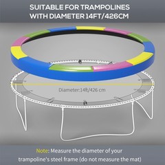 14FT Trampoline Spring Cover, Safety Trampoline Pad Replacement, Waterproof and